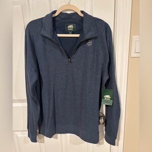 Men’s Roots Blue Quarter-Zip Pullover